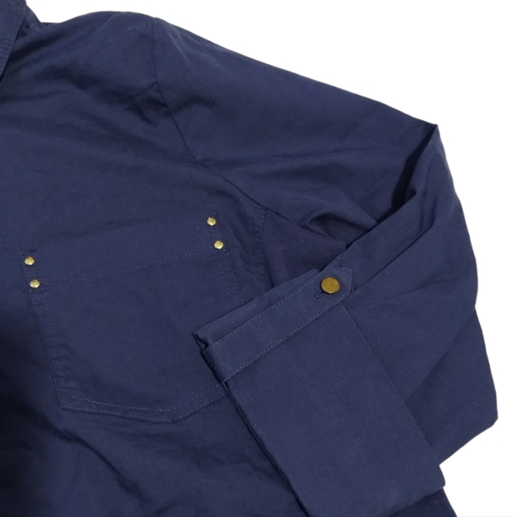 -440 Emily Daniel's blouse with pockets 3/4 sleeve top pullover women size S - Picture 7 of 9